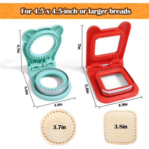 Vodolo square cutters shape neat, crust-free sandwiches for kids' lunches