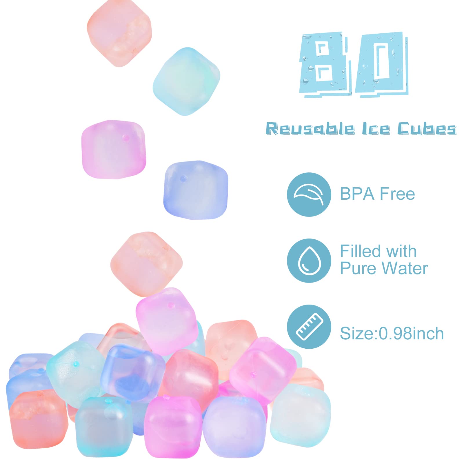 VOGVOG BPA-free reusable ice cubes designed for safe beverage cooling.