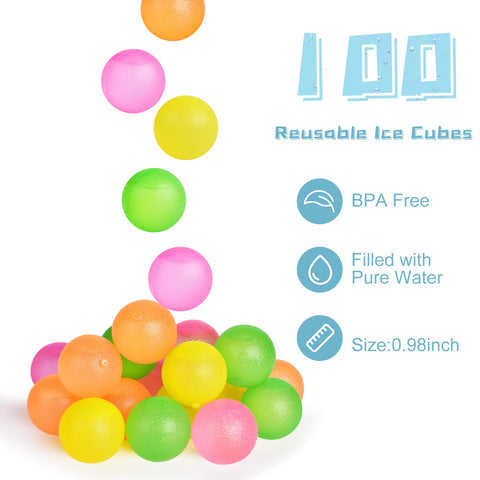 VOGVOG reusable ice cubes stored in fridge ready for quick chilling.