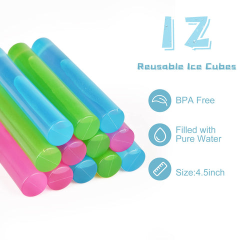 VOGVOG plastic ice cubes are washable and reusable.
