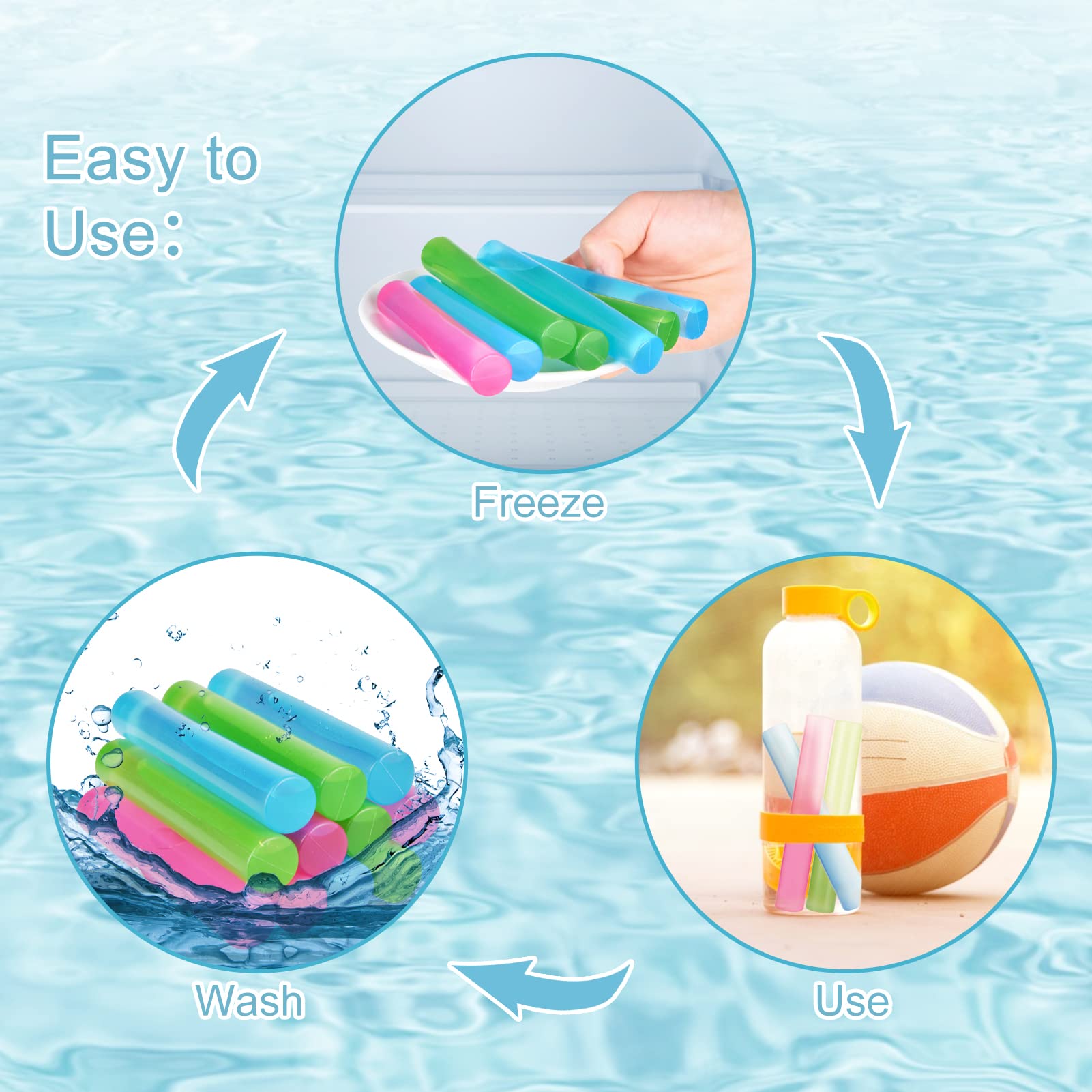 VOGVOG water bottle ice sticks keep drinks cold without watering down.