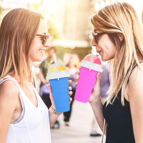 VOIEOV Slushie Maker Cup blue model ideal for family fun