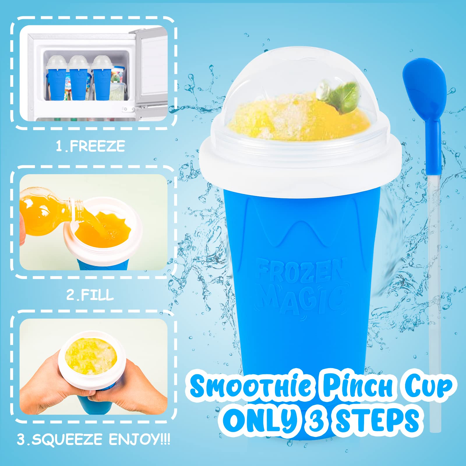 VOIEOV Slushie Maker Cup travel lid design for on-the-go beverages