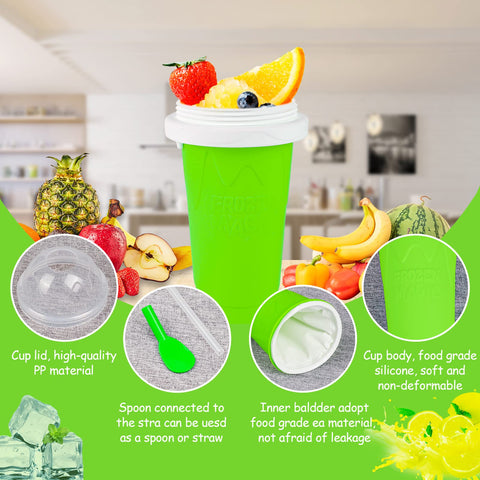 VOIEOV Slushy Maker Cup silicone body is durable and easy to clean.