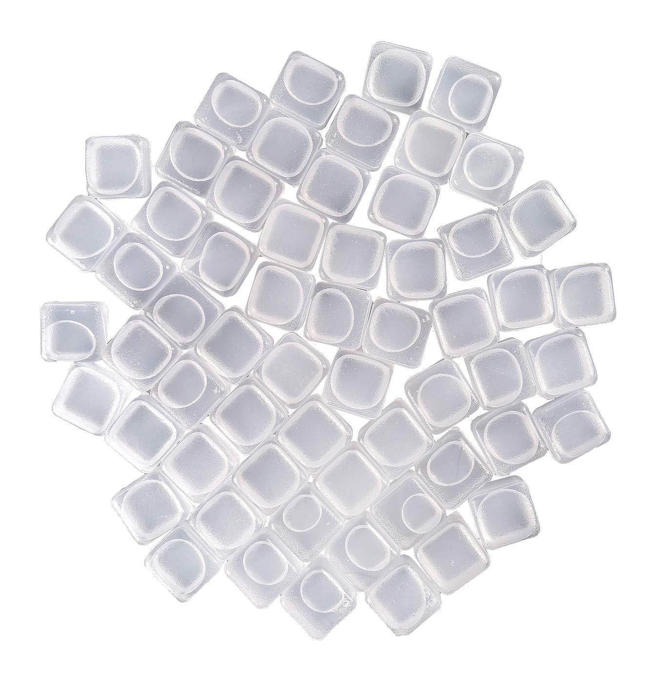 VOJP 60 pcs reusable ice cubes in clear set for mess-free cooling
