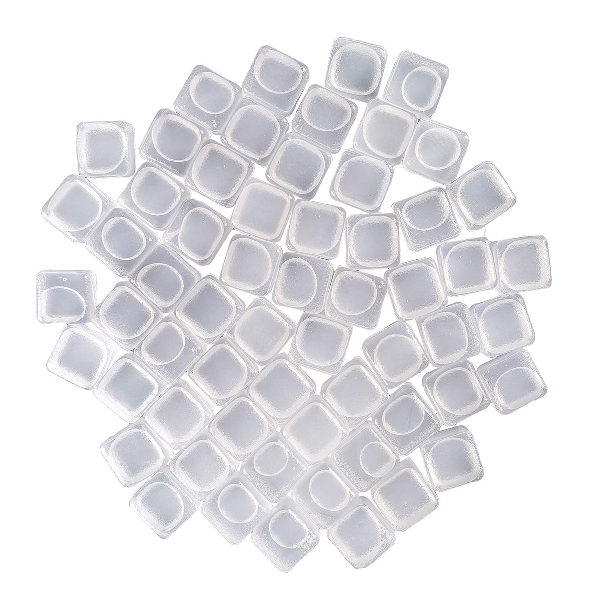 VOJP 60 pcs reusable ice cubes in clear set for mess-free cooling