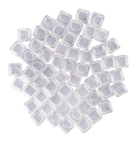 VOJP 60 pcs reusable ice cubes in clear set for mess-free cooling