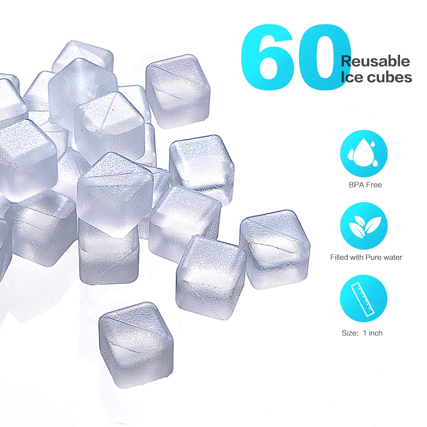 VOJP square 0.98-inch ice cubes for steady cooling without dilution