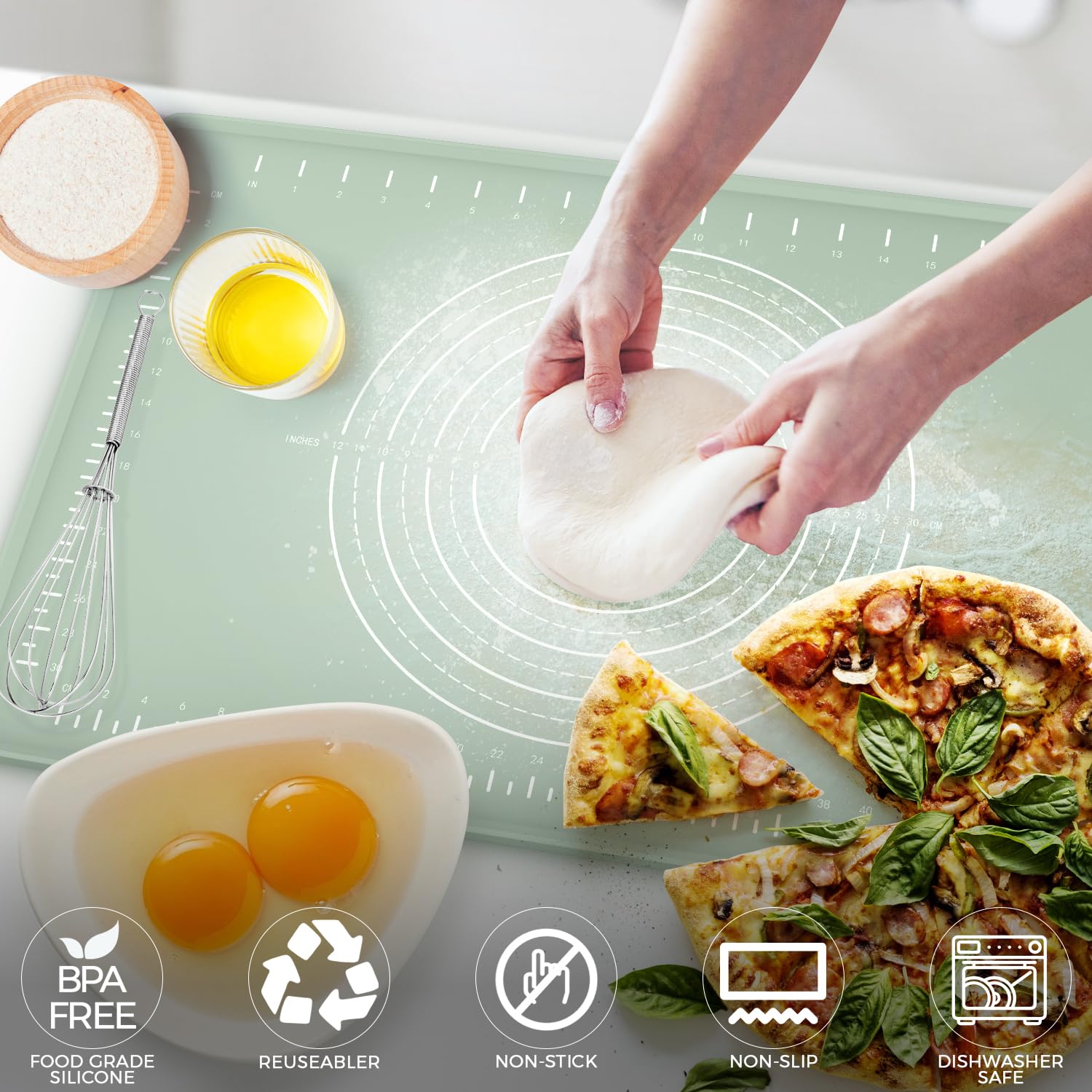 Volikos mat withstands -40°C to 230°C for versatile cooking