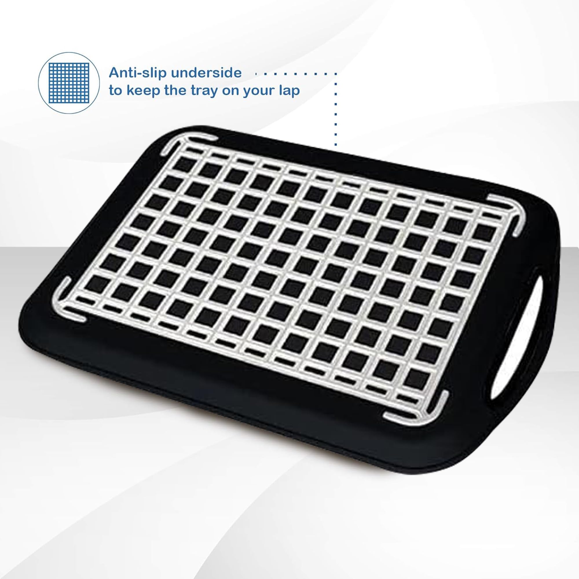 Volila dinner tray with handles for easy carrying.