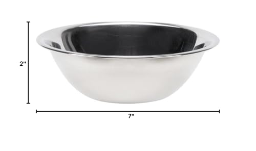 Vollrath 1-1/2 qt stainless steel mixing bowl with flat bottom for stable countertop use.