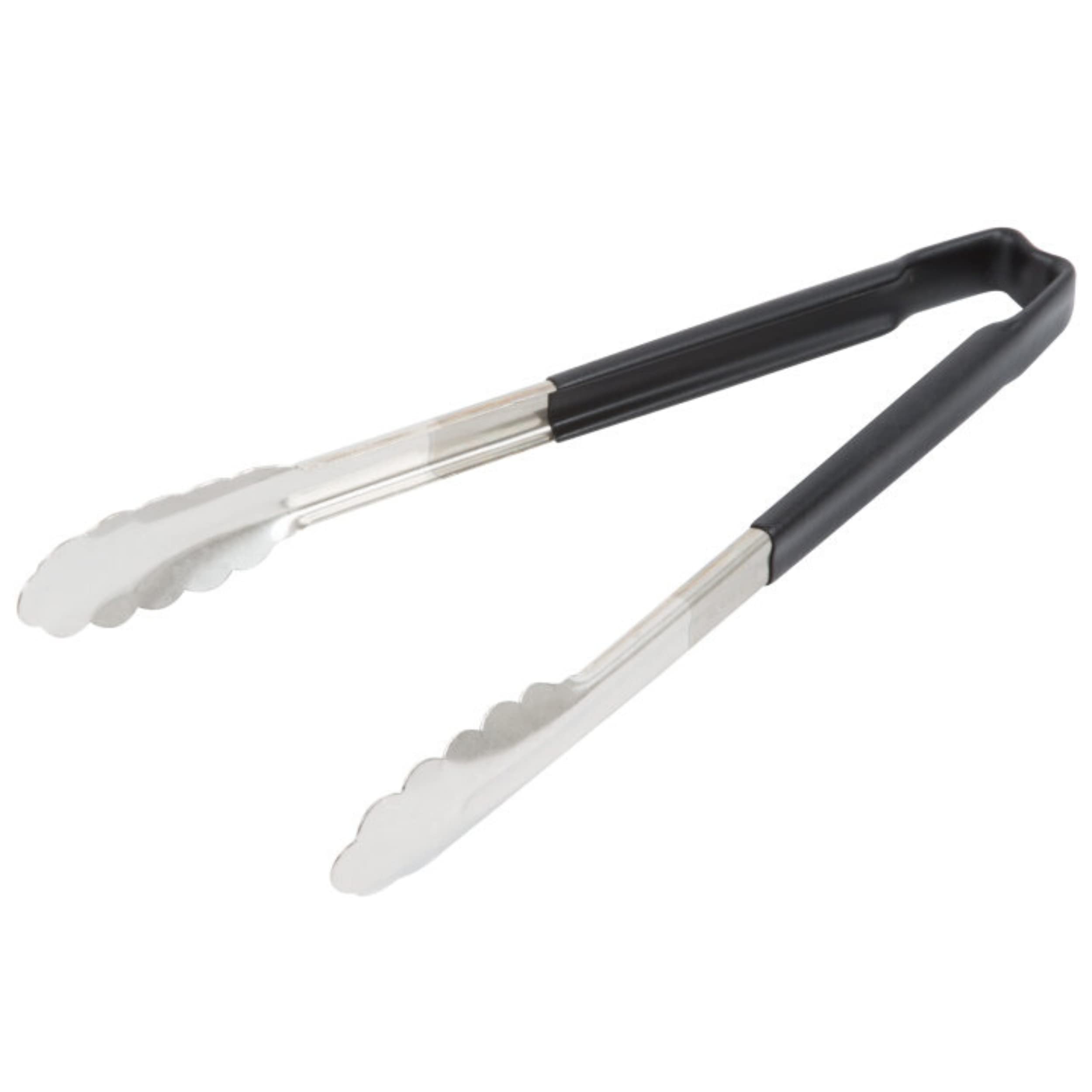 Vollrath Jacobs 12-inch tong with black handle for precise gripping