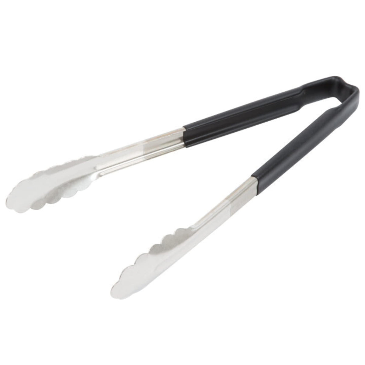 Vollrath Jacobs 12-inch tong with black handle for precise gripping