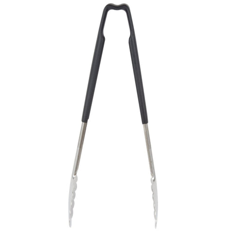 Vollrath tong featuring ergonomic black handle stays cool during cooking
