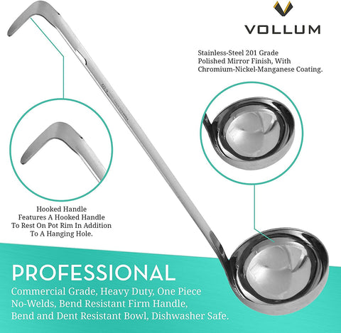 Vollum 1-Piece Ladle with bend-resistant handle for daily use