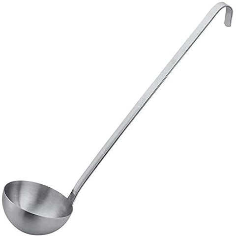 Vollum 1-Piece Ladle with polished stainless steel bowl for precise pouring