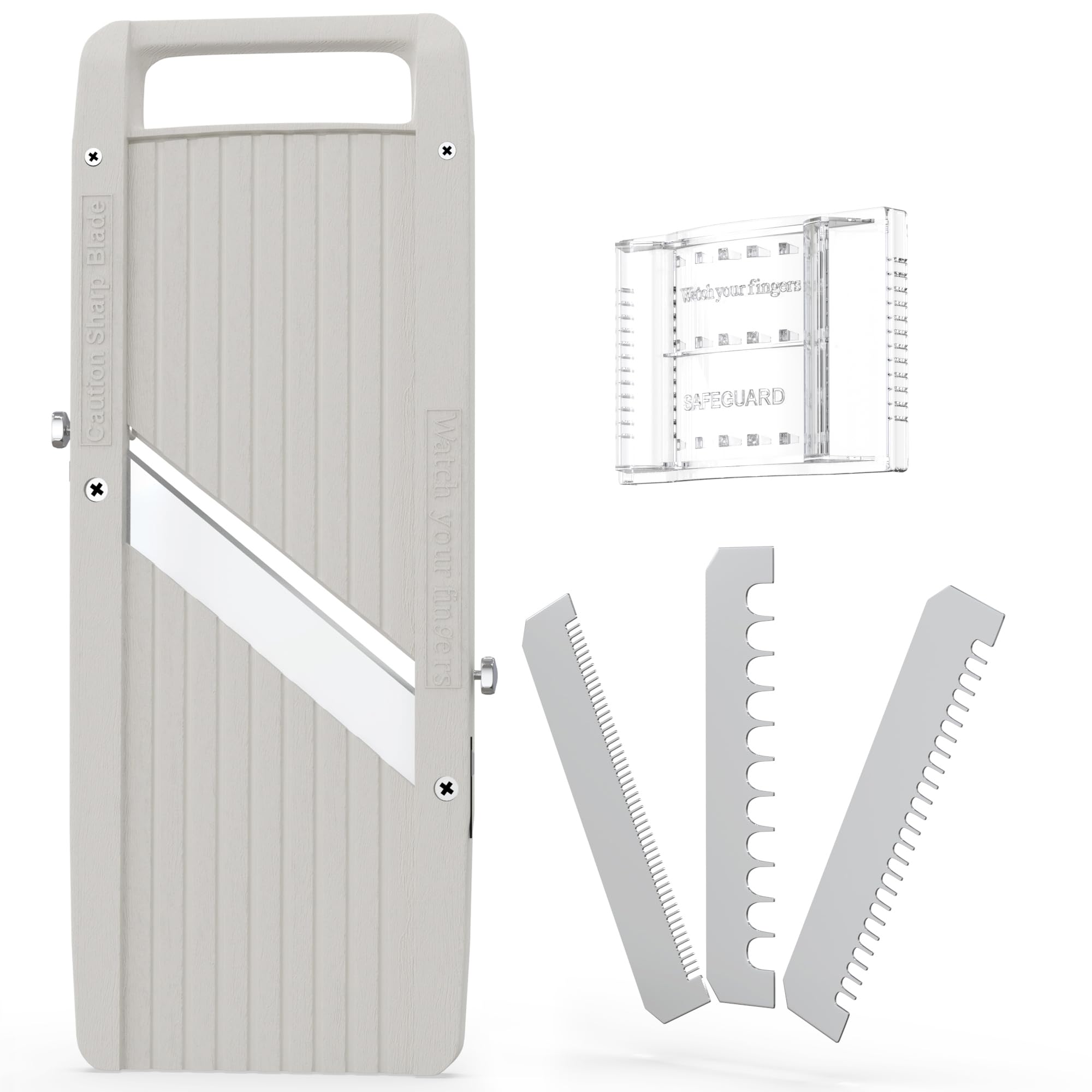 Vollum blades set demonstrates interchangeable blades for precise thickness control