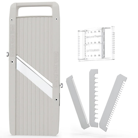Vollum blades set demonstrates interchangeable blades for precise thickness control