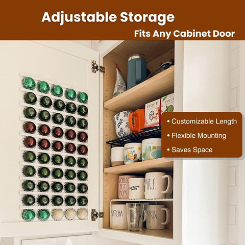 VOMELON large-capacity organizer holds ten coffee pods neatly.