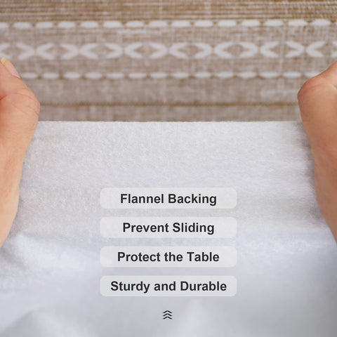 Vonabem dining setup with tablecloth demonstrates elegant indoor presentation