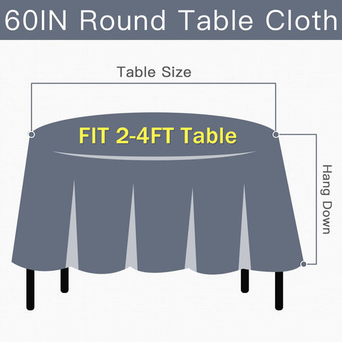 Vonabem size guide ensures proper fit for round tables.