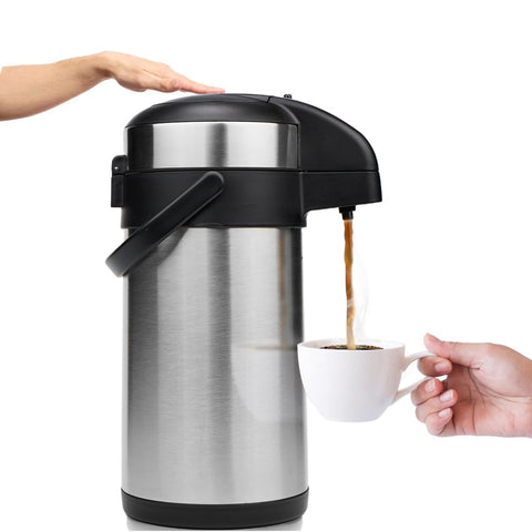 Vondior airpot coffee dispenser with pump for spill-free serving
