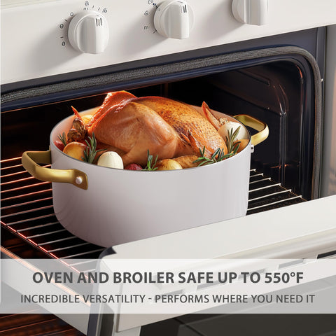 VONIKI 5qt dutch oven with lid ideal for braises