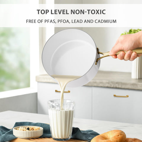 VONIKI silicone utensils set included for mess-free cooking