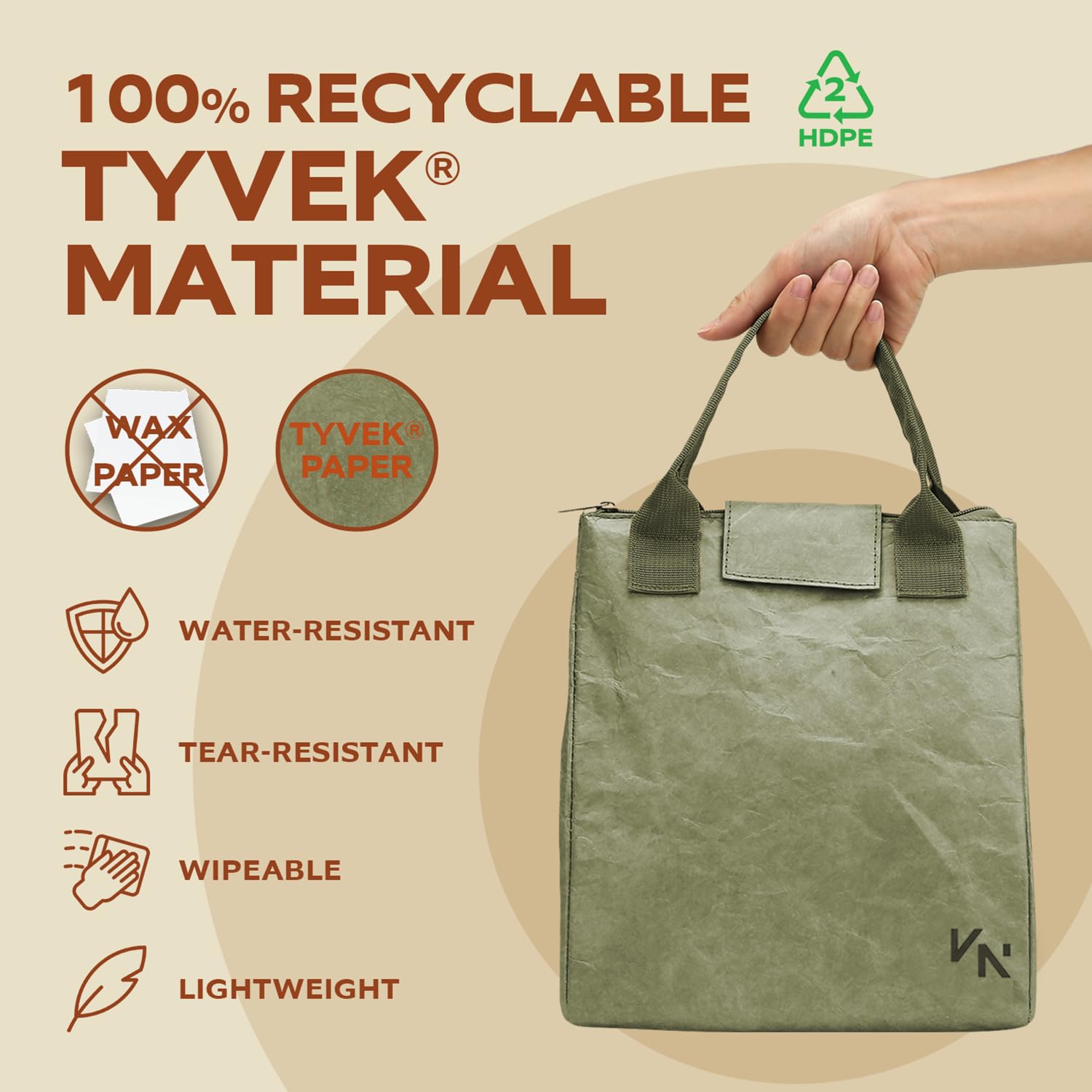 VonNova lunch bag fits in most totes for convenient commuting