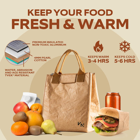 Lightweight Tyvek exterior on VonNova insulated bag for daily portability