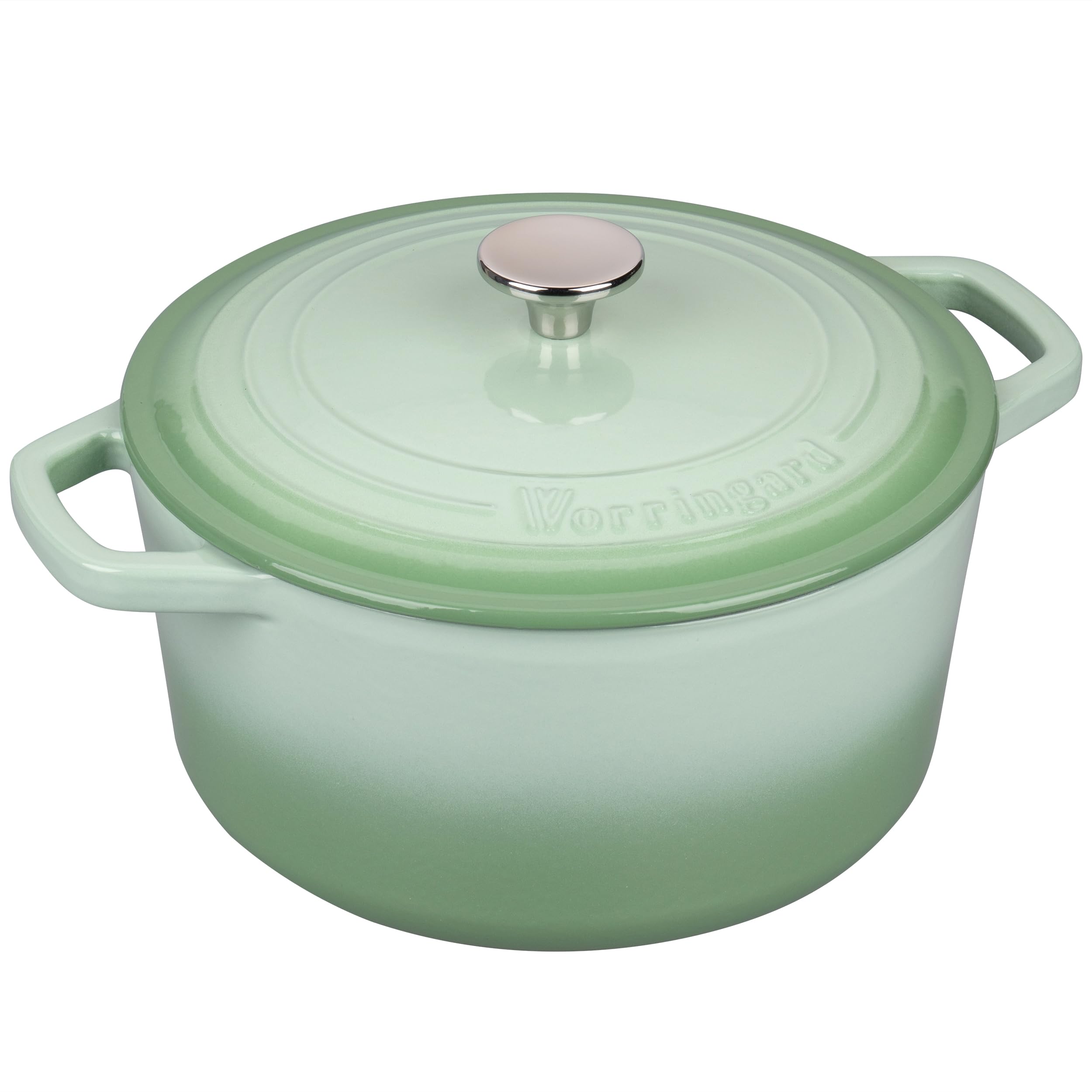 VORRINGARD dutch oven green to-table display and serving.