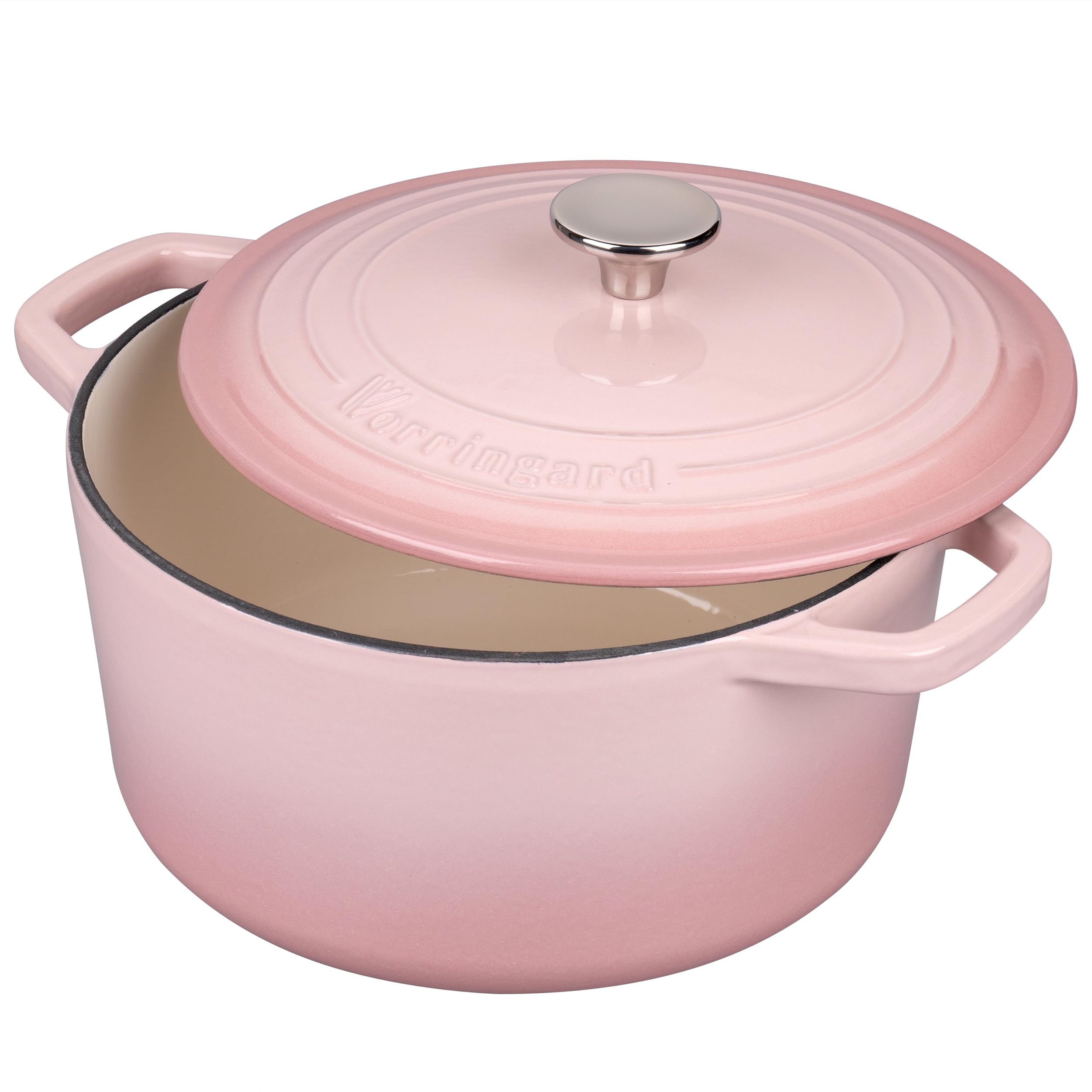 Dutch oven on a stove, compatible with all cooktops