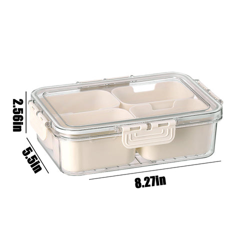 VOUKEN snack box with separate compartments keeps foods fresh and separated.