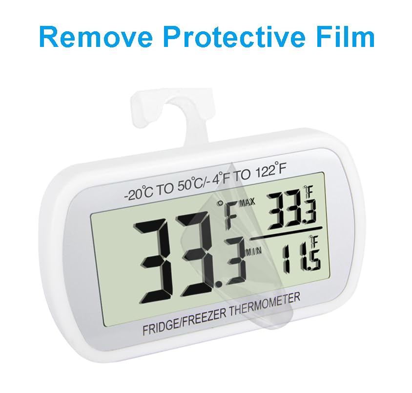 Compact VOULOIR fridge thermometer design fits neatly on shelves