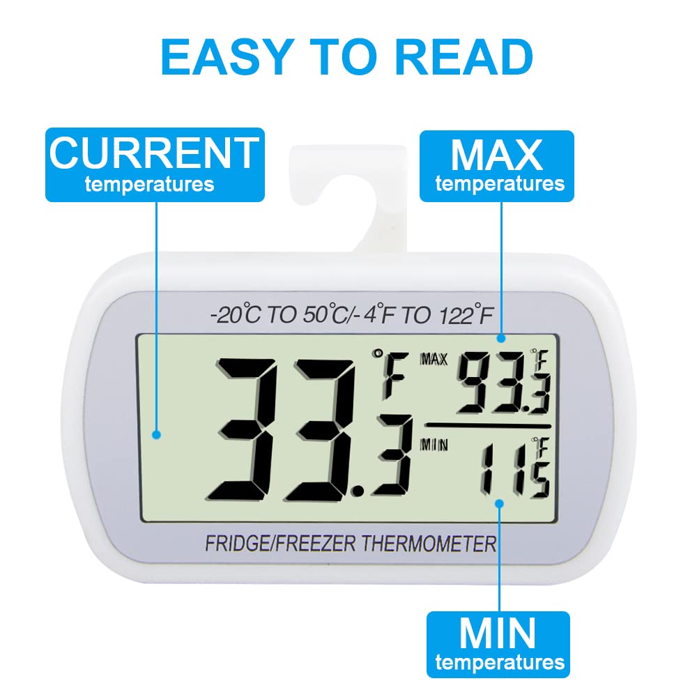 VOULOIR thermometer close-up highlighting large LCD for easy readings