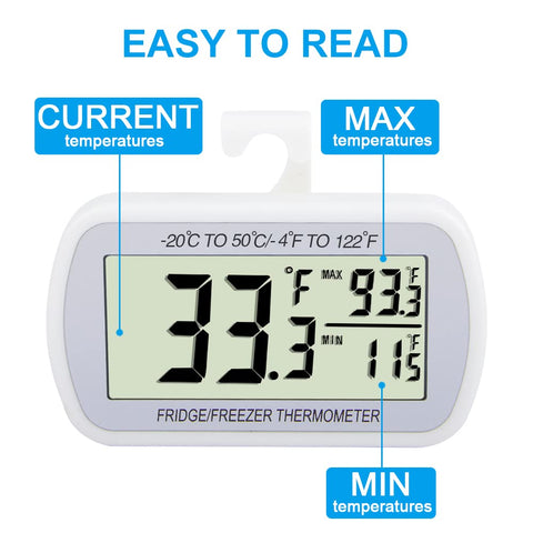 VOULOIR thermometer close-up highlighting large LCD for easy readings