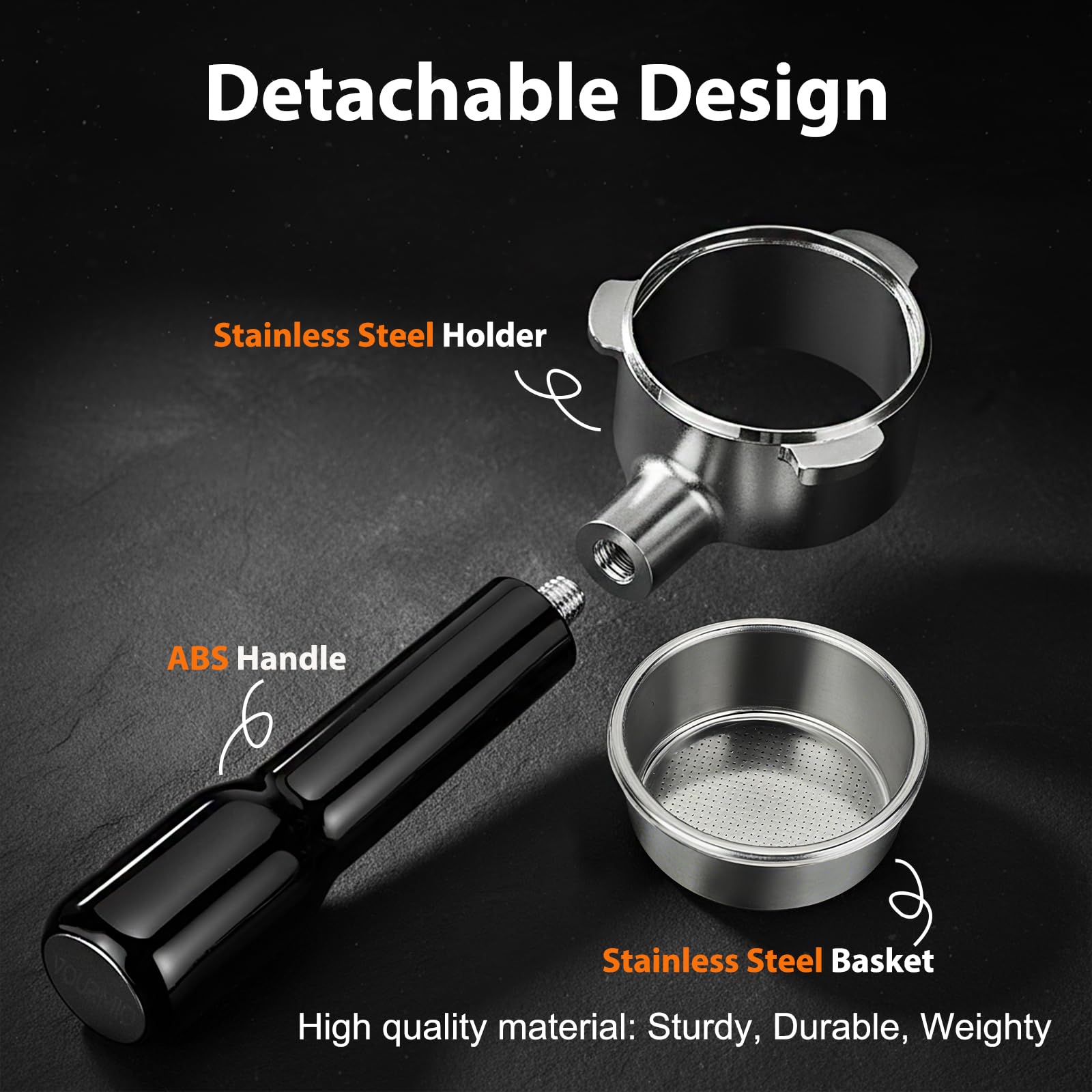 VOURMIO portafilter demonstrates Breville Barista Express/Pro compatibility