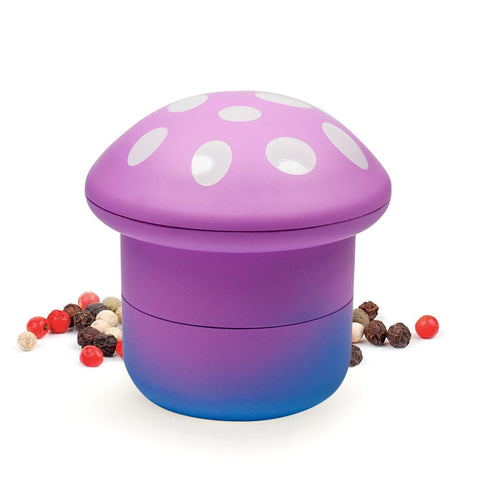 VOVOH mushroom grinder top view with colorful gradient finish for spices.