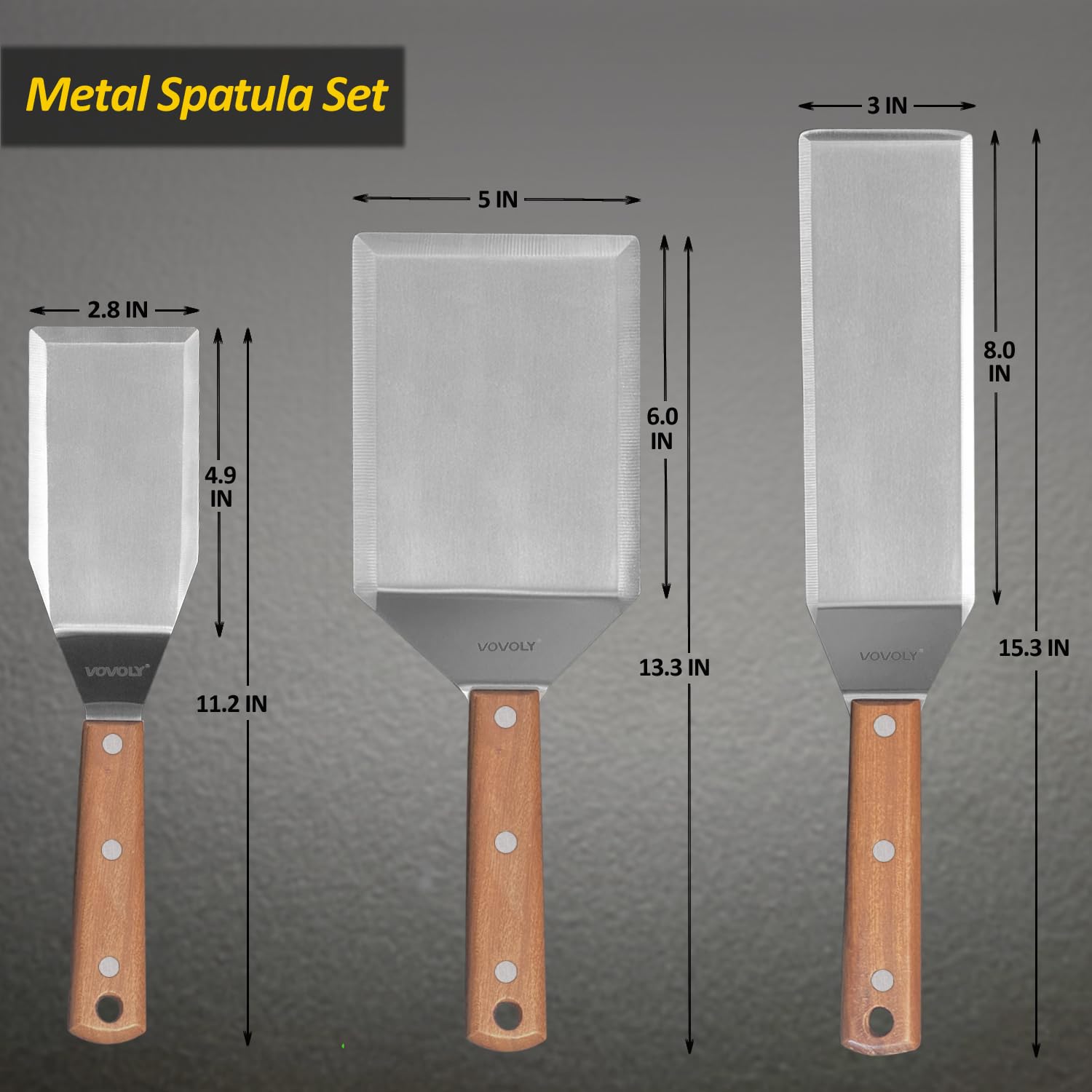 Vovoly beveled edge spatula offers precise cutting and safe scraping.