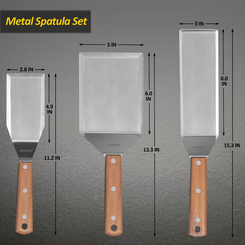 Vovoly beveled edge spatula offers precise cutting and safe scraping.