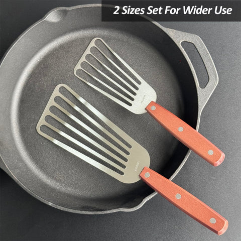 Vovoly curved slotted blade spatula enabling precise sliding under food