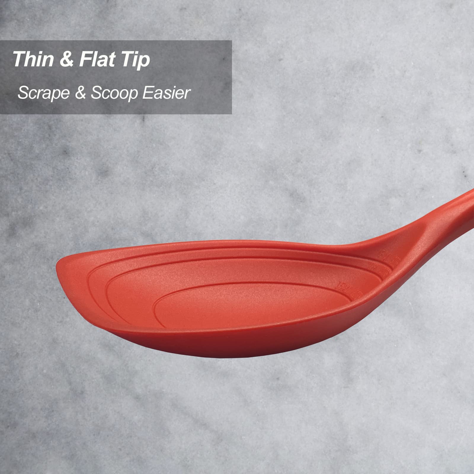 Vovoly flat-edge spoon helps scrape every last bit from pans
