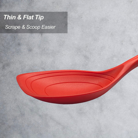 Vovoly flat-edge spoon helps scrape every last bit from pans