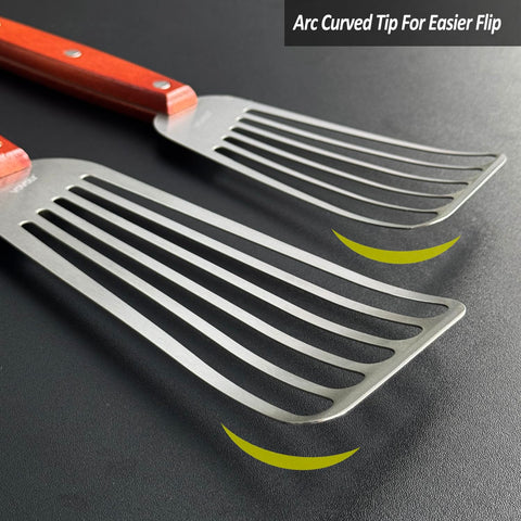 Vovoly full-tang wooden handle spatula delivering sturdy grip