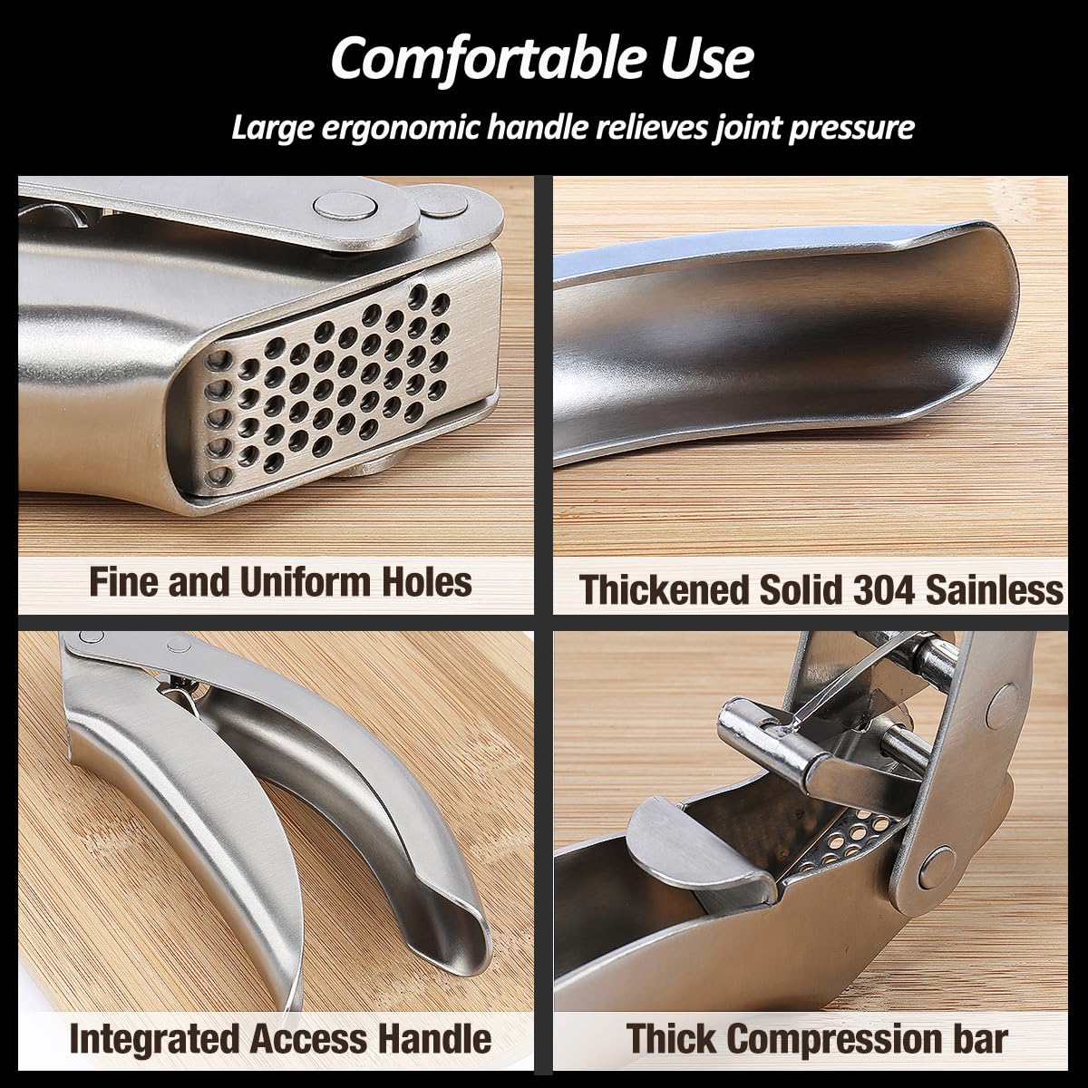Vovoly ergonomic handles provide comfortable, stable operation
