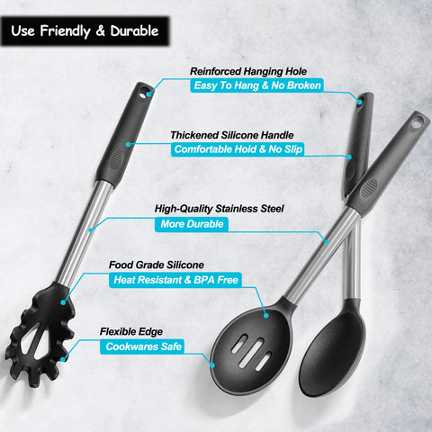 Vovoly heat-resistant handle protects hands during high-heat cooking.