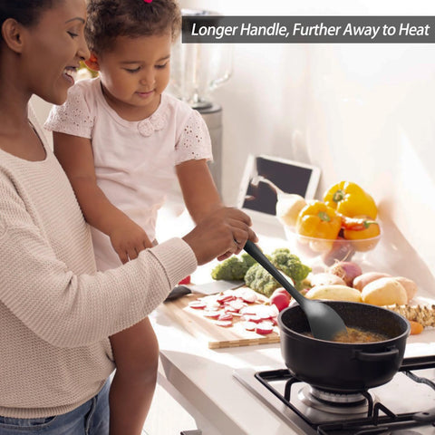 Vovoly nonstick silicone spoons clean quickly after cooking.