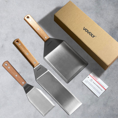 Vovoly pancake turner spatula for delicate flips on a hot griddle.