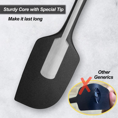 Vovoly nonstick-safe silicone spatula protects cookware from scratches.