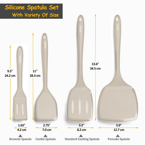 Vovoly silicone spatula set compact spatula designed for precise turning